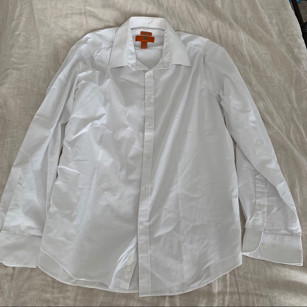 White long sleeve button down